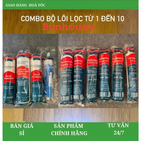 Combo bộ lõi Sunhouse từ 1,2,3,4,5,6,7,8,9,10 đầy đủ càng co cút như hình (Mẫu mới 2024)