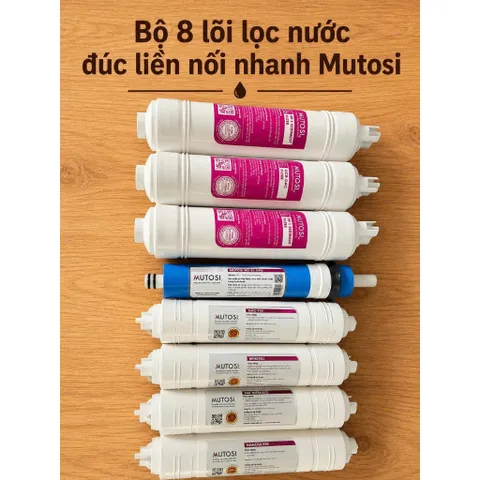 Combo 8 Lõi Lọc Nước Mutosi (hệ lõi thô đúc nối nhanh)