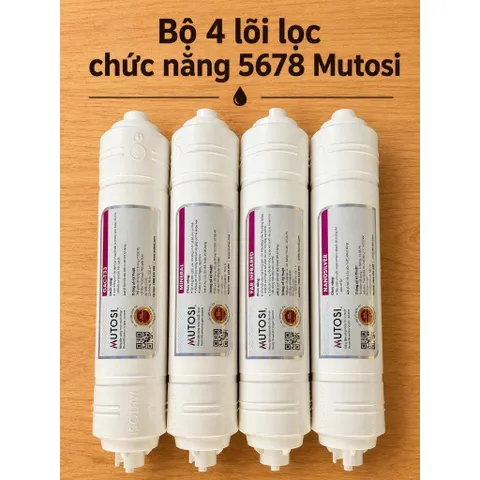 Combo 8 Lõi Lọc Nước Mutosi (hệ lõi thô đúc nối nhanh)