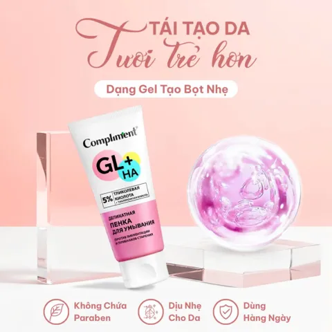 Sữa Rửa Mặt Compliment 5% Glycolic Acid 150ml [hàng nhập khẩu]