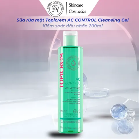 Sữa rửa mặt Topicrem AC CONTROL Purifying Cleansing Gel Kiểm soát dầu nhờn -Chính Hãng Pháp