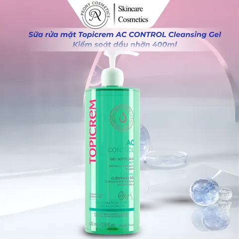 Sữa rửa mặt Topicrem AC CONTROL Purifying Cleansing Gel Kiểm soát dầu nhờn -Chính Hãng Pháp