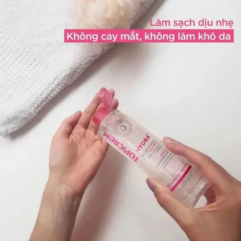 TOPICREM Gel rửa mặt không chứa xà phòng dưỡng ẩm da khô và nhạy cảm HYDRA+ 200ML