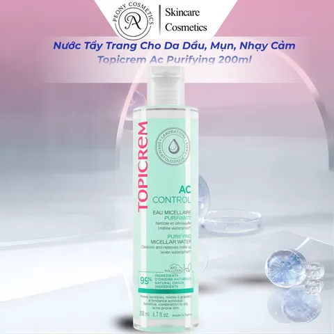 Nước Tẩy Trang Cho Da Dầu, Mụn, Nhạy Cảm Topicrem Ac Purifying 200/400ml