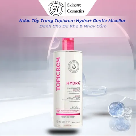 Nước Tẩy Trang Dịu nhẹ Topicrem Dành Cho Da Khô & Nhạy Cảm Hydra+ Gentle Micellar Water 200/400ml