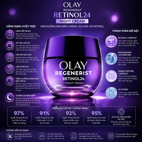 Kem Dưỡng Da Olay Retinol 24 Night Mẫu 2026
