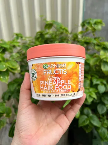 Ủ tóc Garnier giúp nuôi dưỡng tóc chắc khoẻ bóng mượt Garnier fructis glossy pineapple hair food