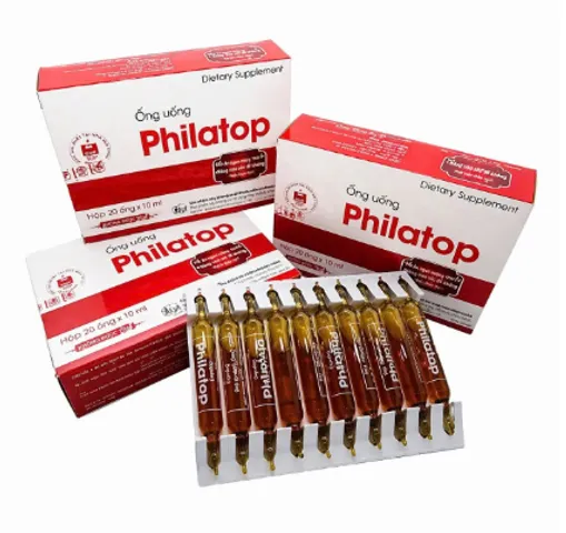 Hỗ trợ dinh dưỡng Ống Uống Philatop Khapharco Hộp 20 ống thủy tinh