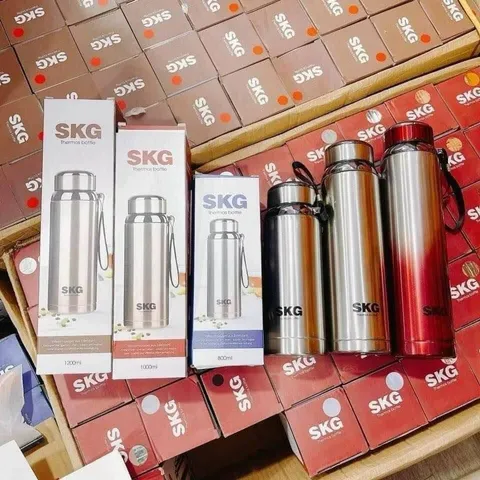 (GIAO MÀU NGẪU NHIÊN) - Bình Giữ Nhiệt Inox 304 SKG, 3 lớp cao cấp chắc chắn giữ nhiệt 8h, Dung tích 1200ml