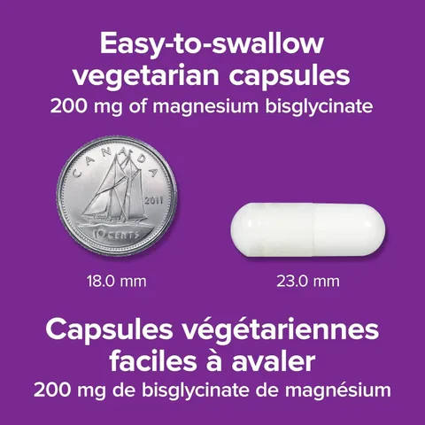 Viên Uống Webber Naturals Magnesium Bisglycinate 200mg - Cải thiện giấc ngủ và giảm căng thẳng tem nhập khẩu sản xuất Canada