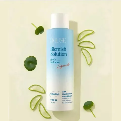 Nước hoa hồng Toner Omuse Blemish Solution cấp ẩm kiềm dầu 180ml dịu nhẹ, giá rẻ sốc ?️