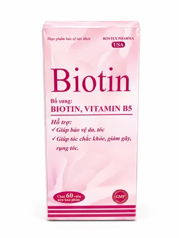 VIÊN UỐNG BIOTIN HỖ TRỢ ĐẸP DA TÓC MÓNG - Chai 60 Viên