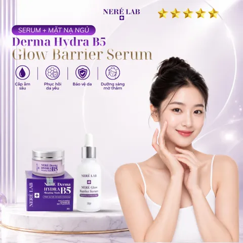 Bộ đôi NERÉ Serum, Mặt nạ ngủ, Cấp ẩm chuyên sâu, Làm dịu da, Giúp da căng mịn, Phục hồi hàng rào bảo vệ da
