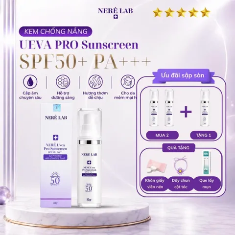 [MUA 2 TẶNG 1] Kem Chống Nắng NERÉ SPF50+ PA+++ Bảo Vệ Da Trước Tia UV, Hỗ Trợ Kiềm Dầu, Phù Hợp Da Nhạy Cảm