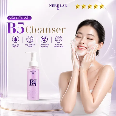 [MUA 2 TẶNG 1]  Sữa Rửa Mặt NERÉ LAB B5 Cấp Ẩm Chuyên Sâu, Làm Sạch Êm Dịu, Hỗ Trợ Làm Dịu Da Nhạy Cảm 150g