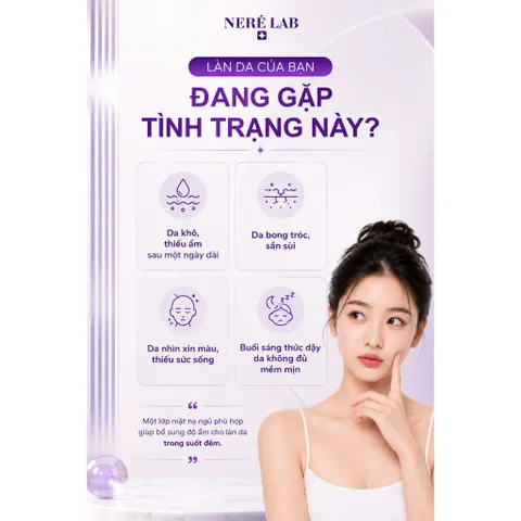 [MUA 2 TẶNG 1] Mặt Nạ Ngủ NERÉ Vitamin B5 Cấp Ẩm Chuyên Sâu Phục Hồi Da Làm Dịu Da, Chống Lão Hóa