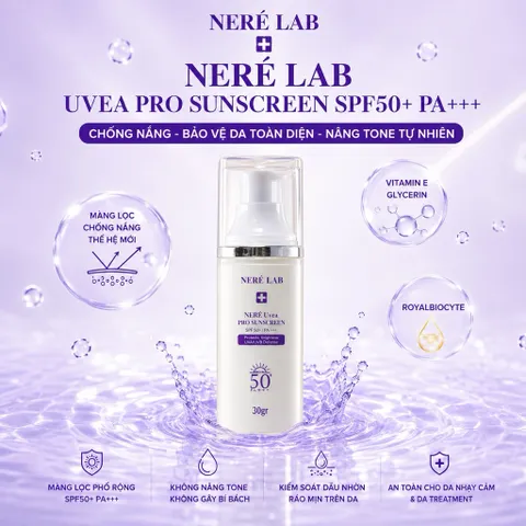[MUA 2 TẶNG 1] Kem Chống Nắng NERÉ SPF50+ PA+++ Bảo Vệ Da Trước Tia UV, Hỗ Trợ Kiềm Dầu, Phù Hợp Da Nhạy Cảm