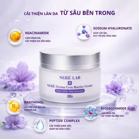 Bộ đôi NERÉ Kem dưỡng, Mặt nạ ngủ, Dưỡng ẩm sâu, Phục hồi da qua đêm, Dành cho da khô, Da nhạy cảm