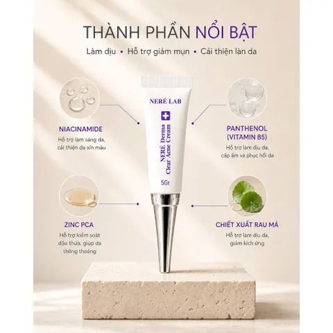 [MUA 2 TẶNG 1] Kem mụn NERÉ LAB giúp giảm mụn sưng viêm, mờ thâm hỗ trợ phục hồi