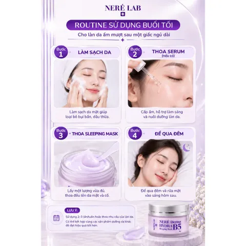 [MUA 2 TẶNG 1] Mặt Nạ Ngủ NERÉ Vitamin B5 Cấp Ẩm Chuyên Sâu Phục Hồi Da Làm Dịu Da, Chống Lão Hóa