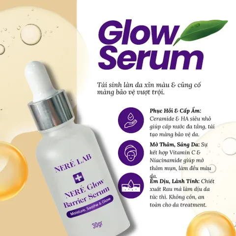 Bộ đôi NERÉ Sữa rửa mặt và Serum, Làm sạch dịu nhẹ, Cấp ẩm chuyên sâu, Phục hồi hàng rào bảo vệ da, Làm dịu da nhạy cảm