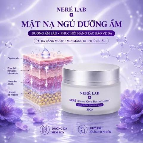 Bộ đôi NERÉ Kem dưỡng, Mặt nạ ngủ, Dưỡng ẩm sâu, Phục hồi da qua đêm, Dành cho da khô, Da nhạy cảm