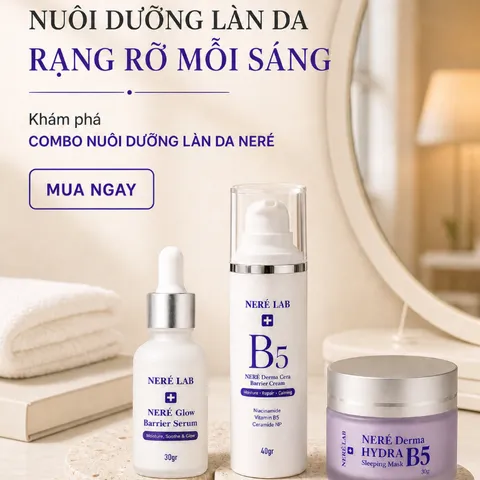 Bộ dưỡng da NERÉ Serum, Kem dưỡng, Mặt nạ ngủ, Chăm sóc da căng mướt rạng rỡ, Cấp ẩm chuyên sâu, Phục hồi da