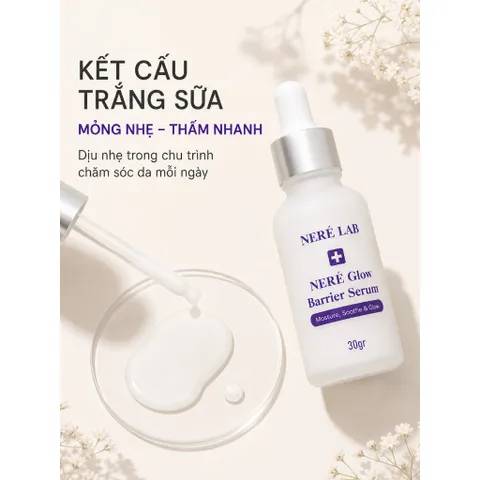 Bộ đôi NERÉ Serum, Kem chống nắng SPF50+ PA+++, Chống nắng phổ rộng, Bảo vệ da, Phục hồi da nhạy cảm