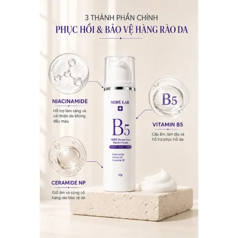 Bộ dưỡng da phục hồi NERÉ Sữa rửa mặt, Serum, Kem dưỡng, Mặt nạ ngủ, Làm sạch dịu nhẹ, Cấp ẩm, Phục hồi da