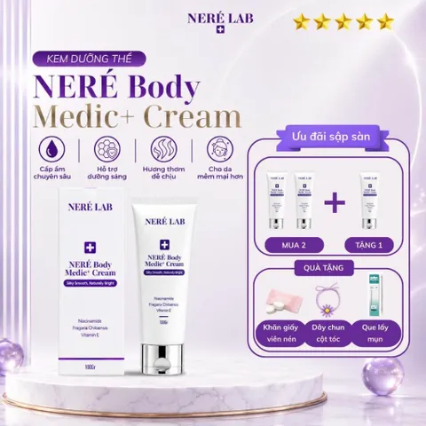 [MUA 2 TẶNG 1] Kem dưỡng thể NERÉ Body làm sáng da, dưỡng ẩm chuyên sâu, hỗ trợ làm trắng da