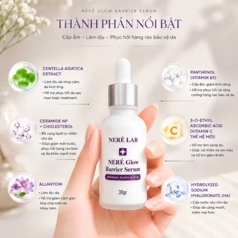 Bộ dưỡng da NERÉ Serum, Kem mụn, Kem chống nắng SPF50+ PA+++, Chăm sóc da mụn, Hỗ trợ giảm mụn, Bảo vệ da