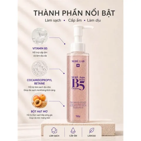 Bộ đôi Sữa Rửa Mặt, Kem Dưỡng NERÉ Làm Sạch Dịu Nhẹ Dưỡng Ẩm Chuyên Sâu