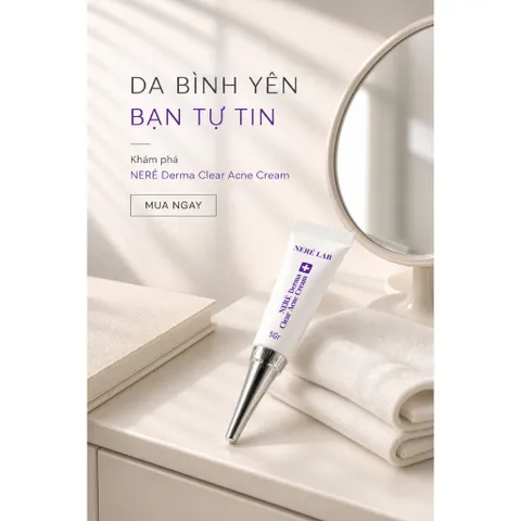 Bộ dưỡng da NERÉ Serum, Kem mụn, Kem chống nắng SPF50+ PA+++, Chăm sóc da mụn, Hỗ trợ giảm mụn, Bảo vệ da
