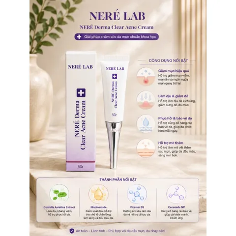 Bộ đôi NERÉ Serum, Kem mụn, Làm sạch sâu, Hỗ trợ giảm mụn, Kiểm soát dầu, Dành cho da dầu mụn