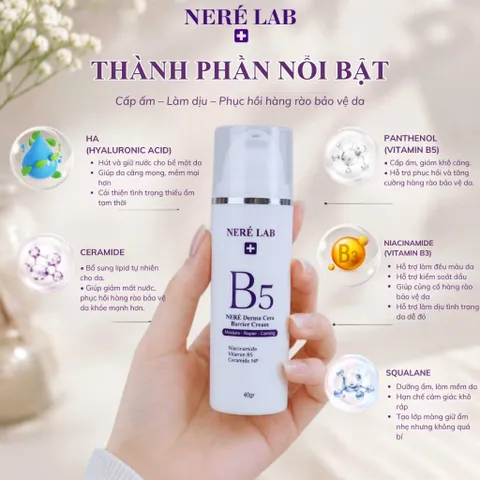 [MUA 2 TẶNG 1] Kem dưỡng NERÉ LAB phục hồi hàng rào bảo vệ da dưỡng ẩm, 40g