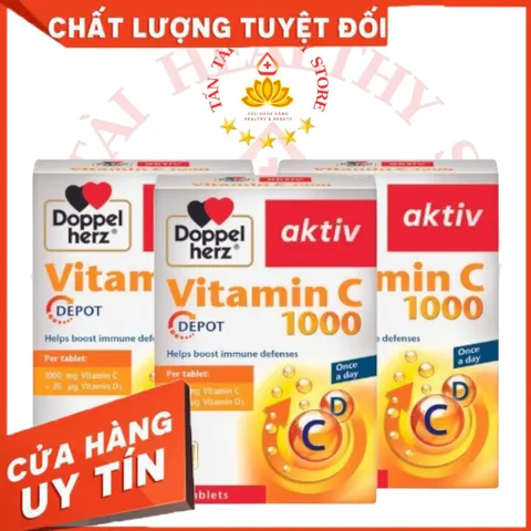 ✅[CHÍNH HÃNG] (MÃ: DP2T5) Viên uống bổ sung Vitamin C DOPPEL Vitamin C 1000 hỗ trợ tăng sức đề kháng, sáng da