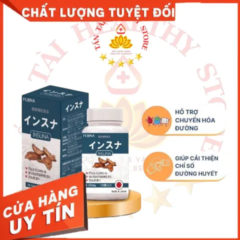 ✅[CHÍNH HÃNG] (MÃ: DP88K) INSUNA viên uống  Hỗ Trợ Ổn Định Đường Huyết,  Hộp/ 120 Viên.