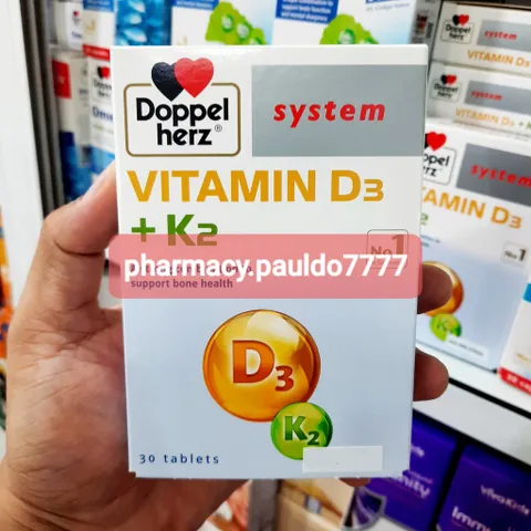 ✅[CHÍNH HÃNG] (MÃ: DP38NI) Viên uống DOPPEL Vitamin D3 + K2 tăng cường hấp thu canxi và giảm nguy cơ loãng xương