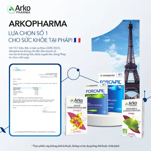 ✅[CHÍNH HÃNG] (MÃ: SP5NA0) ARKOPHARMA FORCAPIL FORTIFIANT - Hỗ trợ tóc chắc khỏe (phụ nữ có thai dùng được)