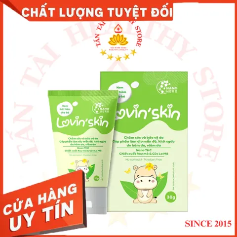 ✅[CHÍNH HÃNG] (MÃ: MP1MK) Kem bôi Lovin'skin làm dịu da mẩn ngứa, hăm da cho bé 30g