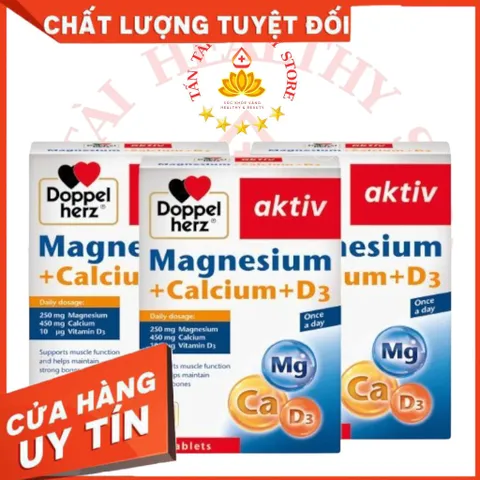 ✅[CHÍNH HÃNG] (MÃ: DP37N) Viên uống bổ sung Canxi phòng ngừa loãng xương DOPPEL Magnesium + Calcium + D3 30 viên