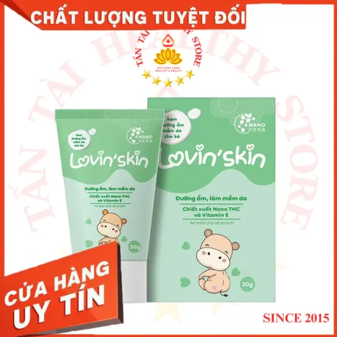 ✅[CHÍNH HÃNG] (MÃ: MP1C5) Kem dưỡng ẩm mềm da cho bé Lovin'skin giảm khô ngứa, nứt nẻ da (30g)