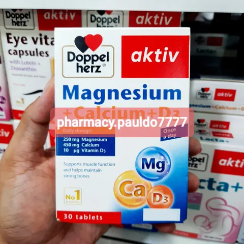 ✅[CHÍNH HÃNG] (MÃ: DP37N) Viên uống bổ sung Canxi phòng ngừa loãng xương DOPPEL Magnesium + Calcium + D3 30 viên