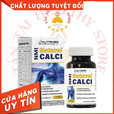 ✅[CHÍNH HÃNG] (MÃ: DP75ZE) Viên uống hỗ trợ xương răng chắc khỏe, giảm nguy cơ loãng xương NMI - NATURAL CALCI 60v