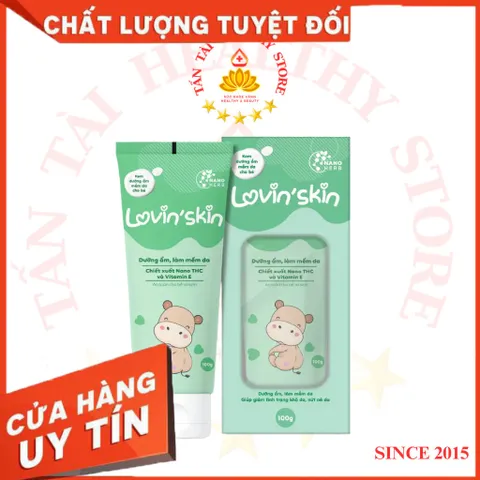✅[CHÍNH HÃNG] (MÃ: MP1CH5) Kem dưỡng ẩm mềm da cho bé Lovin'skin giảm khô ngứa, nứt nẻ da (100g)