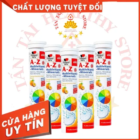 ✅[CHÍNH HÃNG] (MÃ: DP9NI) Viên sủi vitamin tổng hợp DOPPEL A-Z Fizz Multivitamins and Minerals (Tuýp 13 viên)