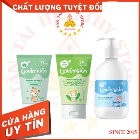✅[CHÍNH HÃNG] (MÃ: MPBO22) Bộ 3 toàn diện hỗ trợ ngăn ngừa hăm da cho bé Lovin'Skin