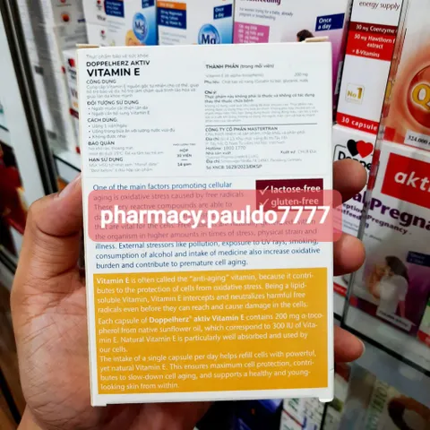 ✅[CHÍNH HÃNG] (MÃ: DP3FO9) Viên uống vitamin e DOPPEL Vitamin E hỗ trợ làm chậm quá trình lão hóa (Hộp 30 viên)