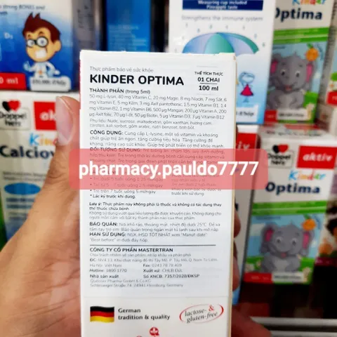 ✅[CHÍNH HÃNG] (MÃ: DP351) DOPPEL Kinder Optima Giúp Bé Ăn Ngon, Cải Thiện Tầm Vóc (Chai 100ml)