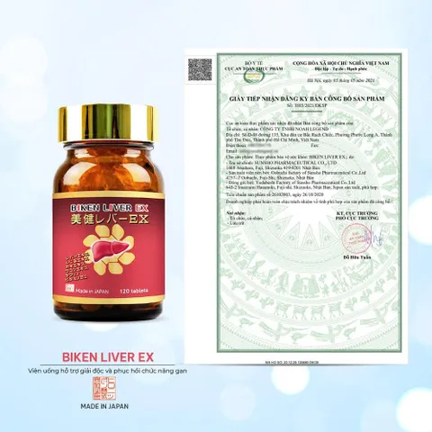 ✅[CHÍNH HÃNG] (MÃ: DP139) Biken Liver EX - Viên uống hỗ trợ giải độc và phục hồi chức năng gan Nhật Bản